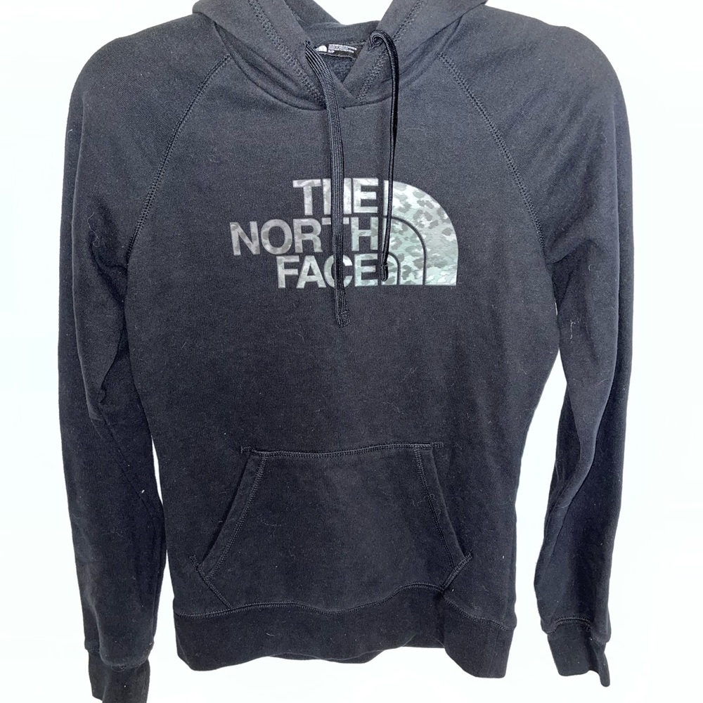 The North Face Black Leopard Print Logo Hoodie